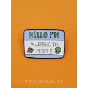 Значок ПИН "Allergic to people"