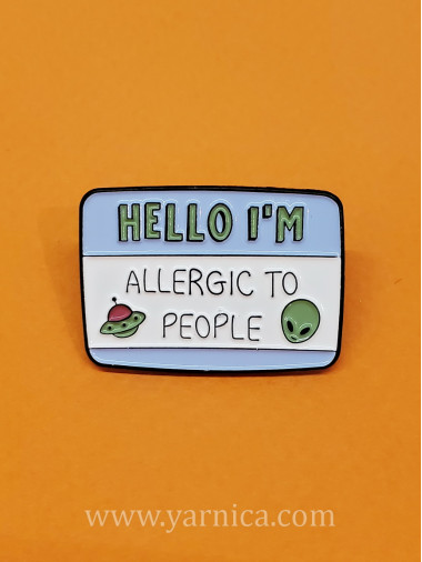 Значок ПИН "Allergic to people" Значок ПИН "Allergic to people"